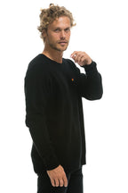 Retro VINTAGE CABIN 2 UNISEX CASHMERE SWEATER - BLACK
