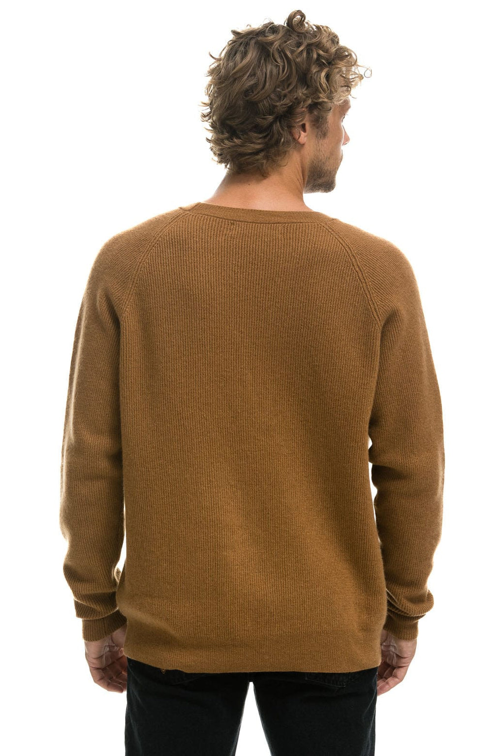 Retro VINTAGE CABIN 2 UNISEX CASHMERE SWEATER - BUTTERSCOTCH