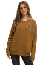 Retro VINTAGE CABIN 2 UNISEX CASHMERE SWEATER - BUTTERSCOTCH