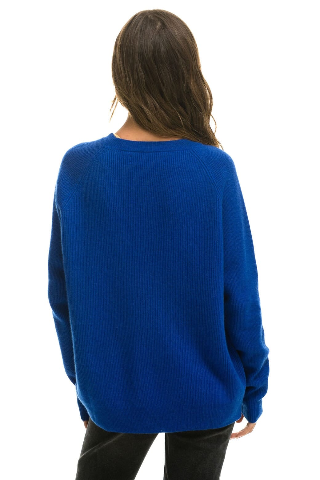 Retro VINTAGE CABIN 2 UNISEX CASHMERE SWEATER - LAPIS