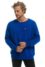 Retro VINTAGE CABIN 2 UNISEX CASHMERE SWEATER - LAPIS