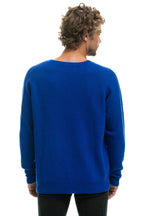 Retro VINTAGE CABIN 2 UNISEX CASHMERE SWEATER - LAPIS