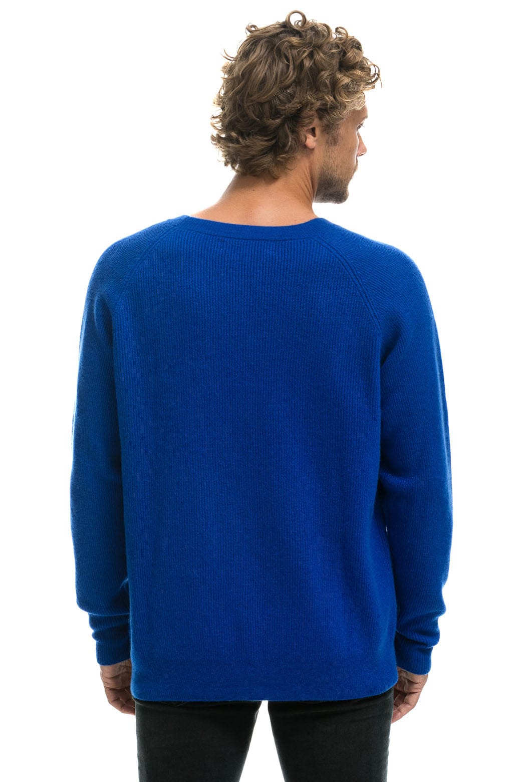 Retro VINTAGE CABIN 2 UNISEX CASHMERE SWEATER - LAPIS