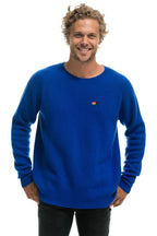 Retro VINTAGE CABIN 2 UNISEX CASHMERE SWEATER - LAPIS