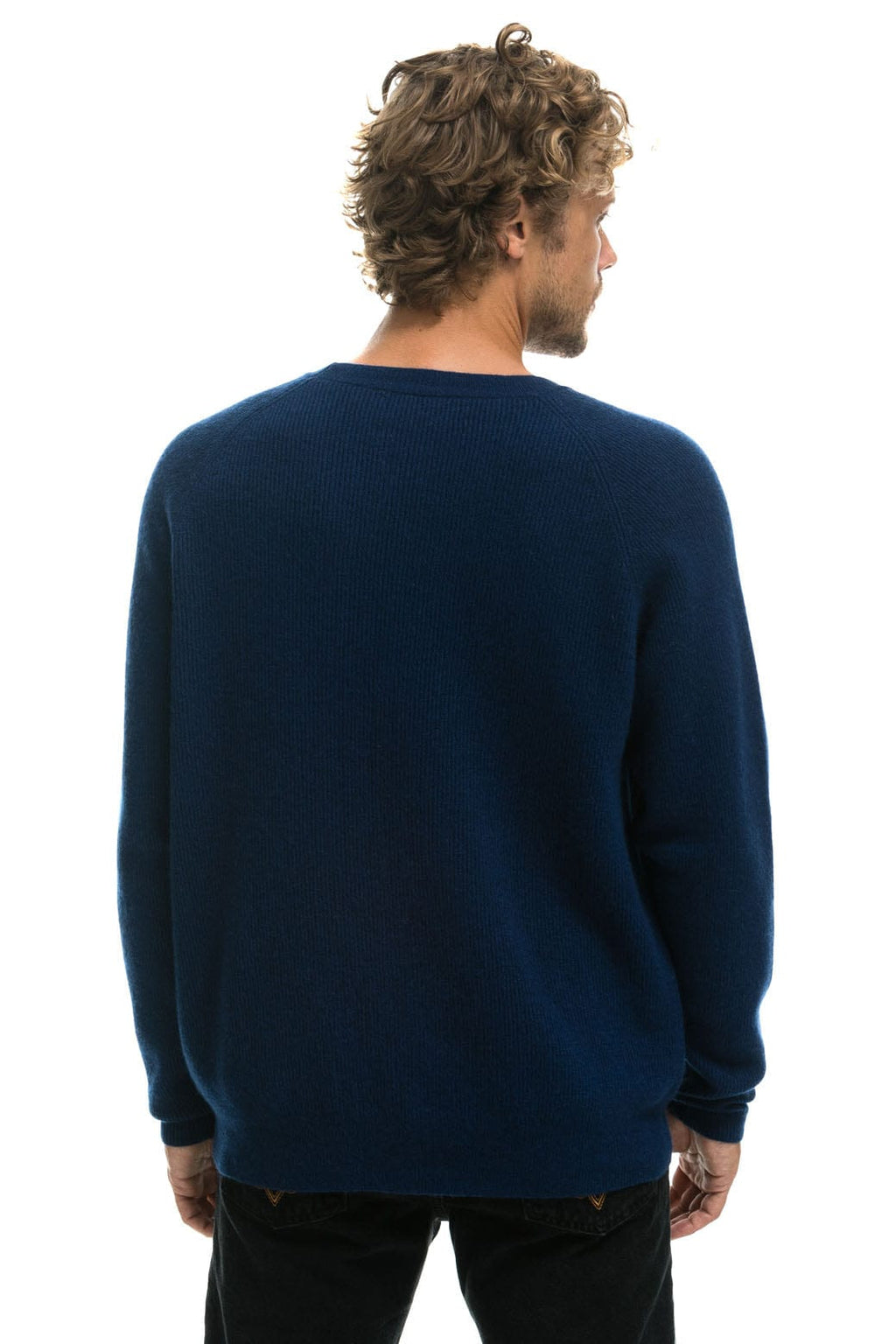 Retro VINTAGE CABIN 2 UNISEX CASHMERE SWEATER - MIDNIGHT