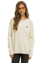 Retro VINTAGE CABIN 2 UNISEX CASHMERE SWEATER - VINTAGE WHITE