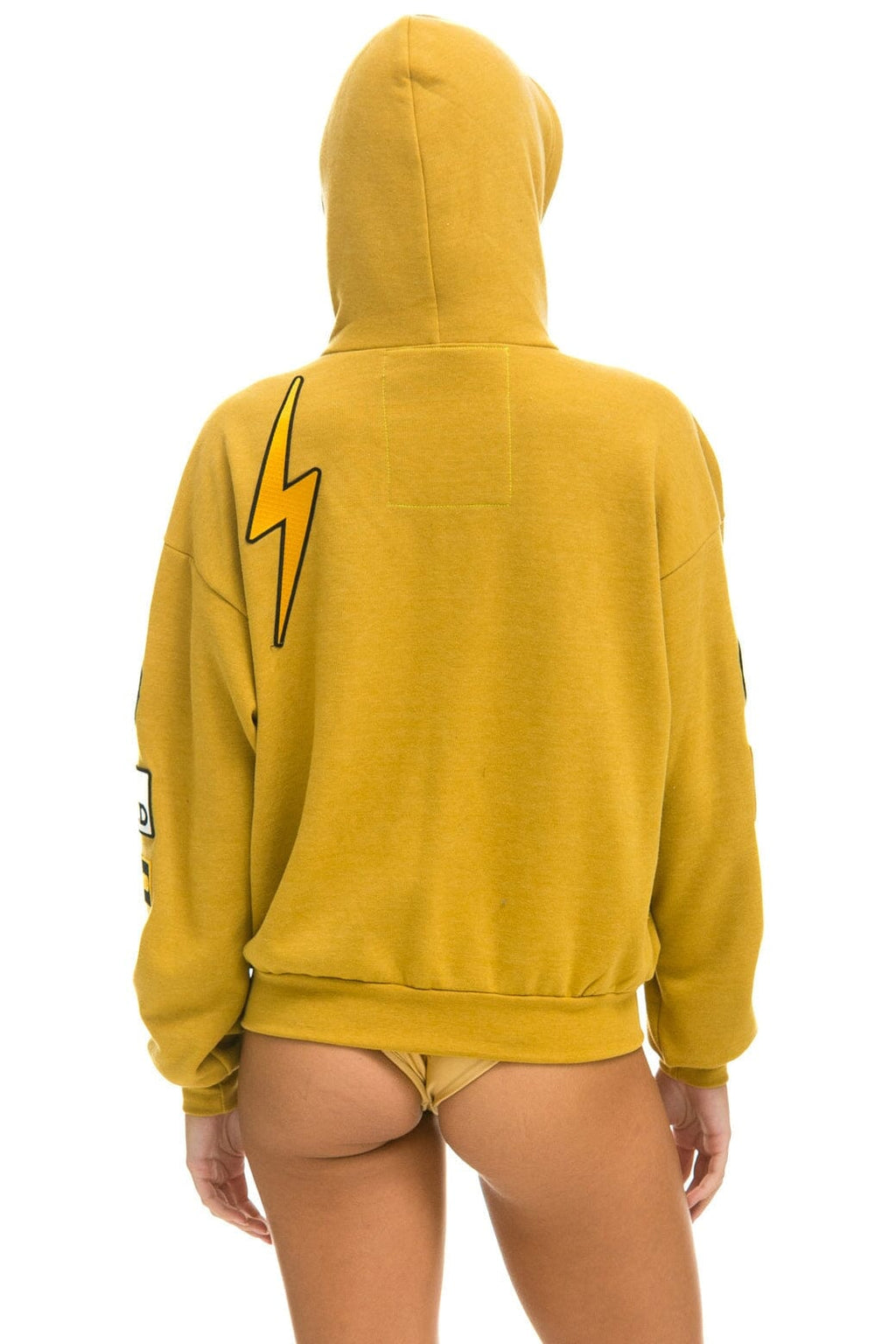 Retro VINTAGE PATCH ZIP HOODIE RELAXED - KHAKI