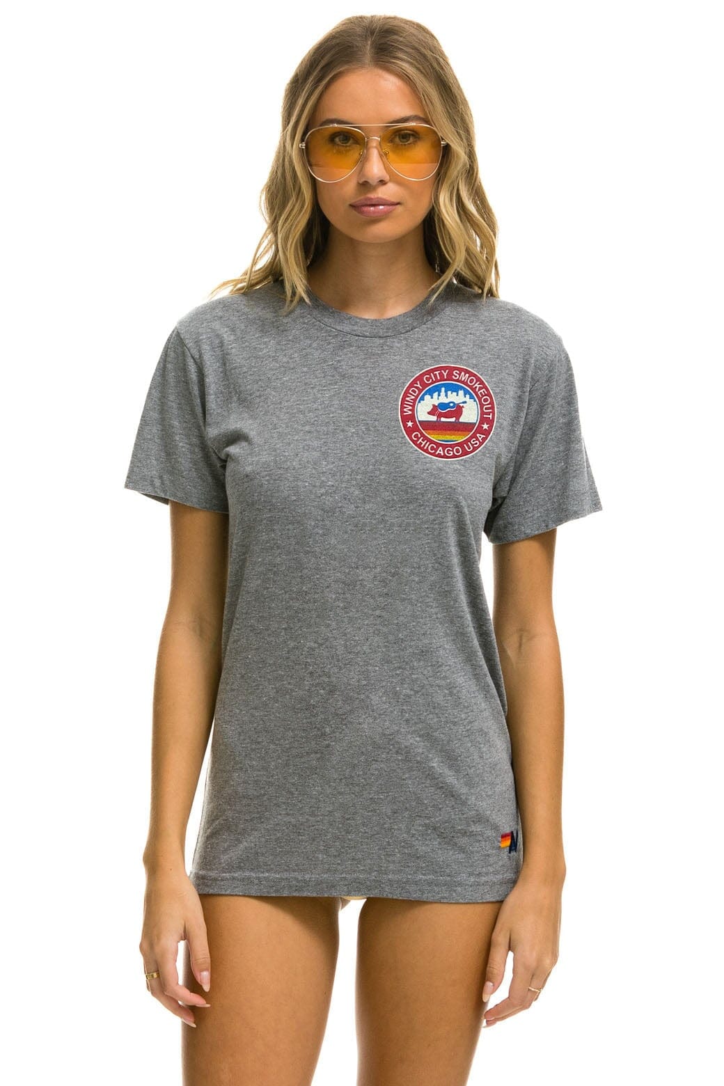 Retro WINDY CITY SMOKEOUT 2023 TEE - HEATHER GREY