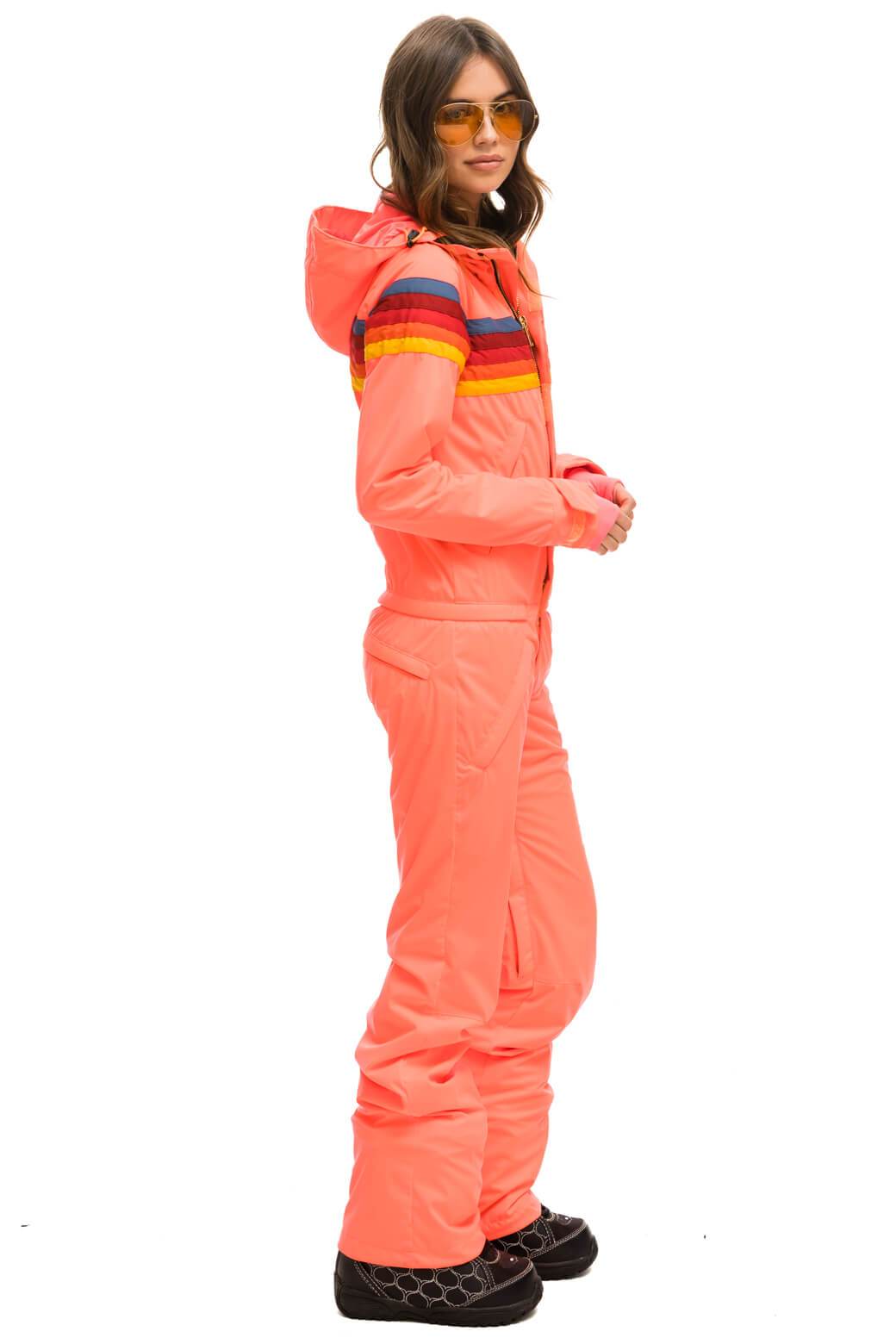 Retro WOMENS 3 LAYER POWDER SUIT - NEON FLAMINGO