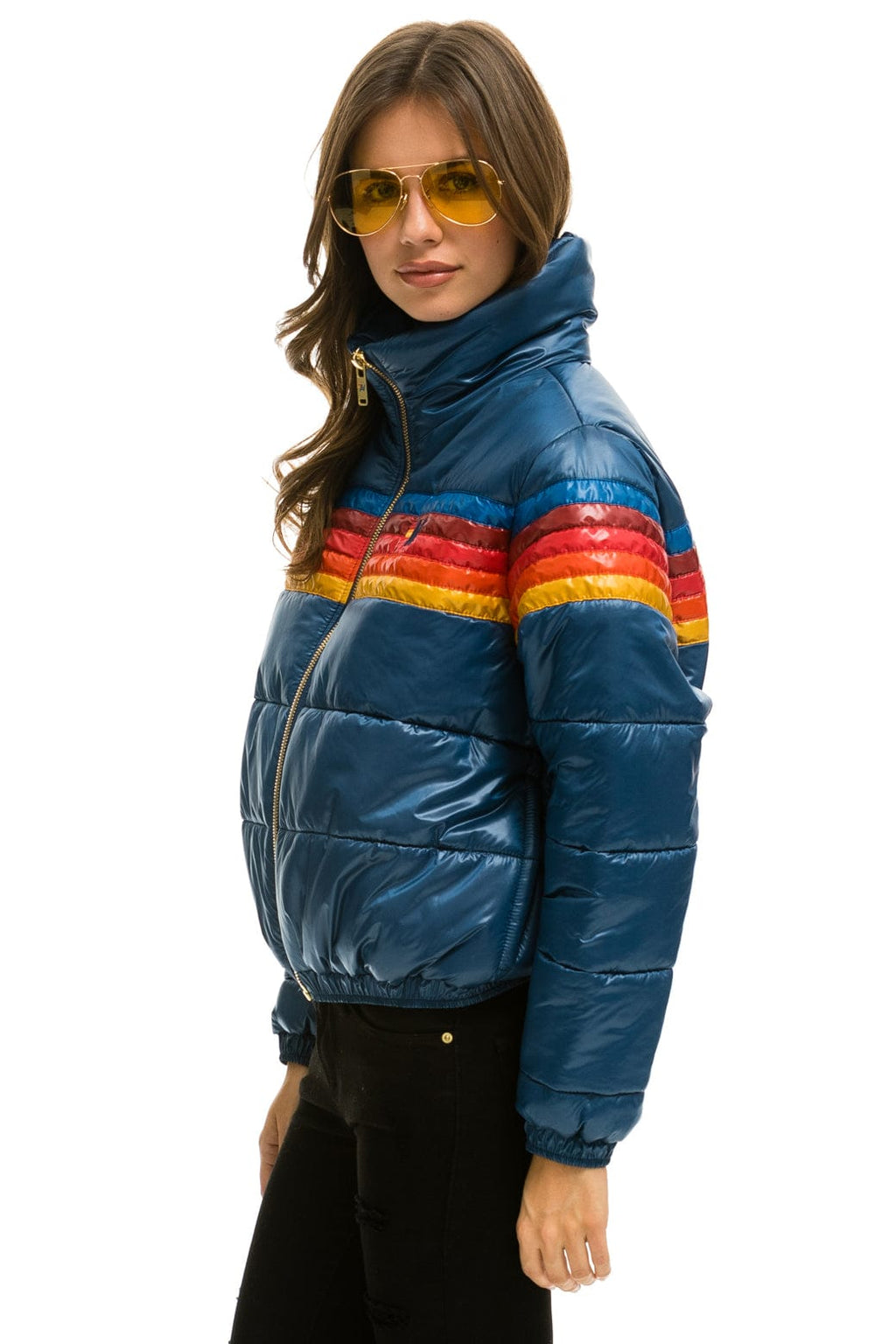 Retro 5 STRIPE APRES JACKET - GLOSSY DARK BLUE