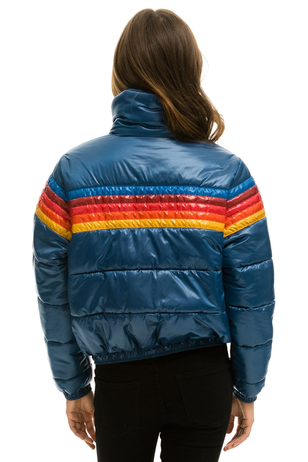 Retro 5 STRIPE APRES JACKET - GLOSSY DARK BLUE
