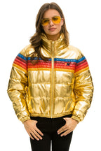 Retro 5 STRIPE APRES JACKET - GLOSSY GOLD