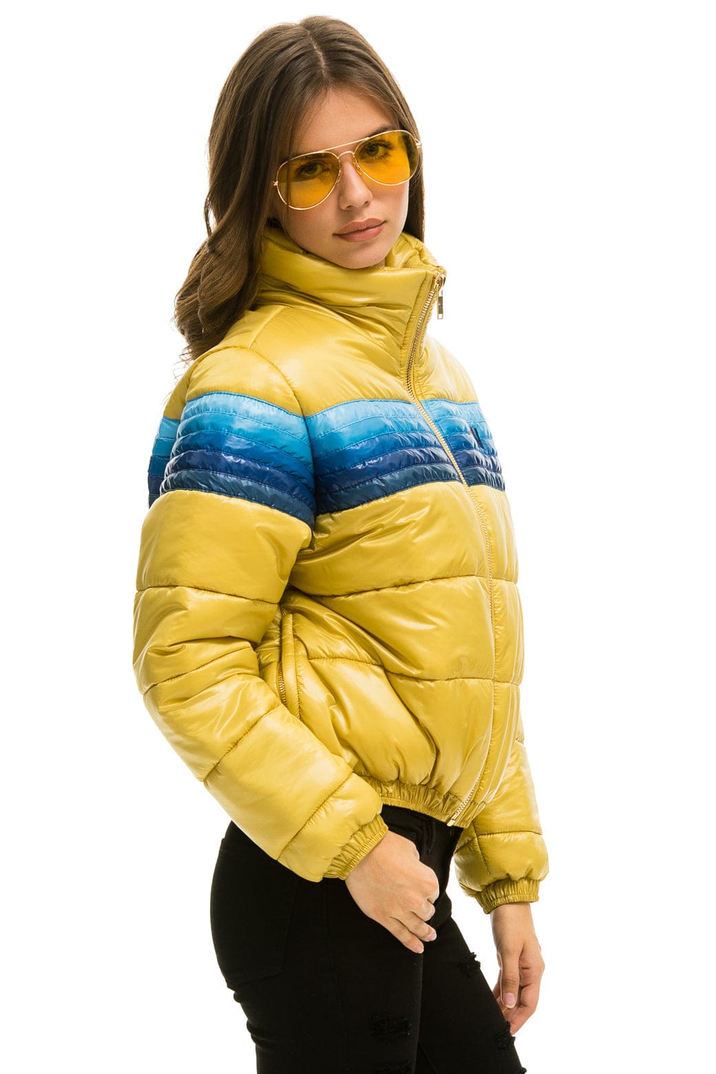 Retro 5 STRIPE APRES JACKET - GLOSSY KHAKI