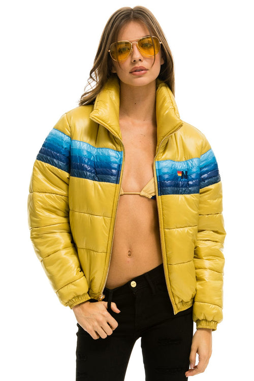 Retro 5 STRIPE APRES JACKET - GLOSSY KHAKI