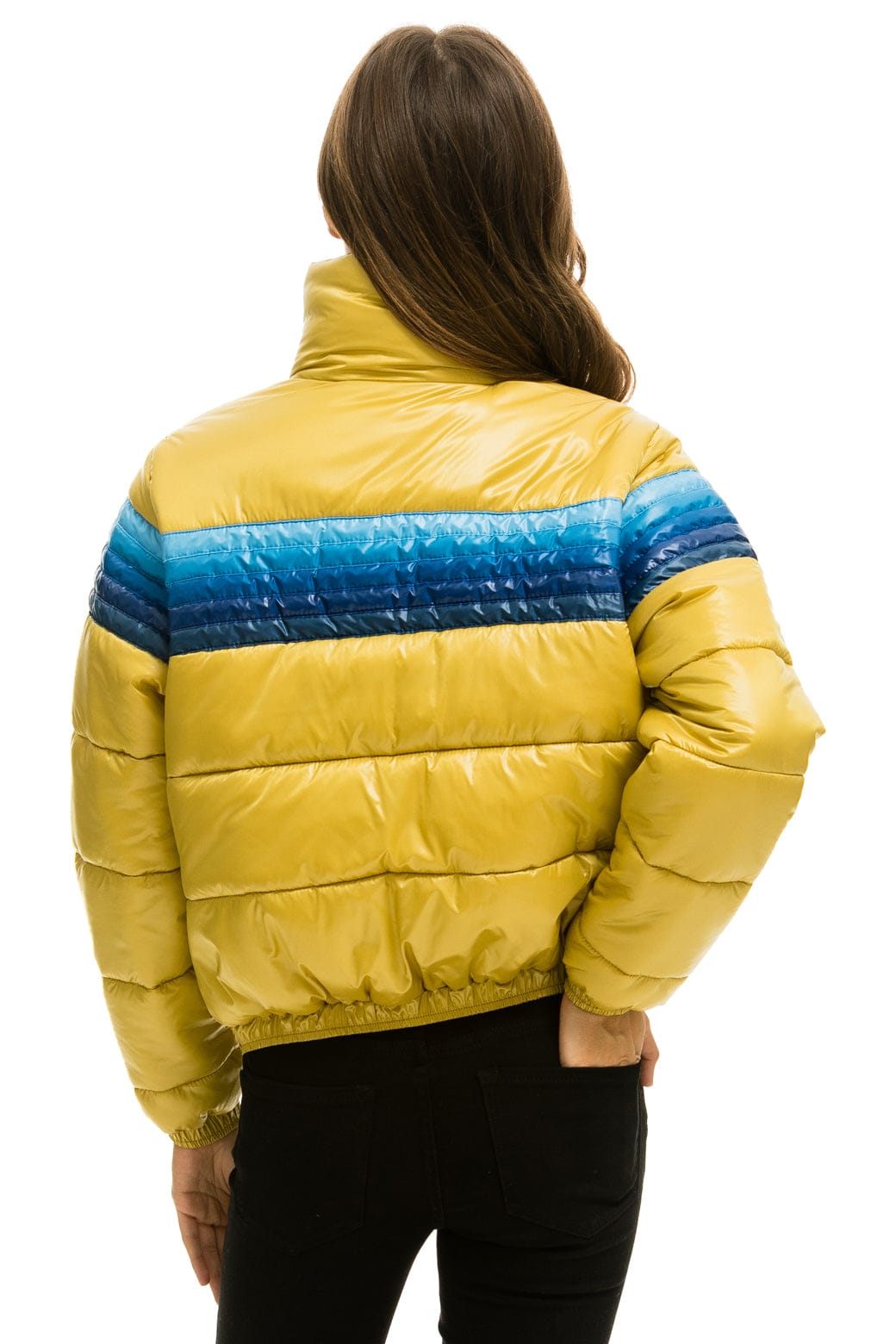 Retro 5 STRIPE APRES JACKET - GLOSSY KHAKI