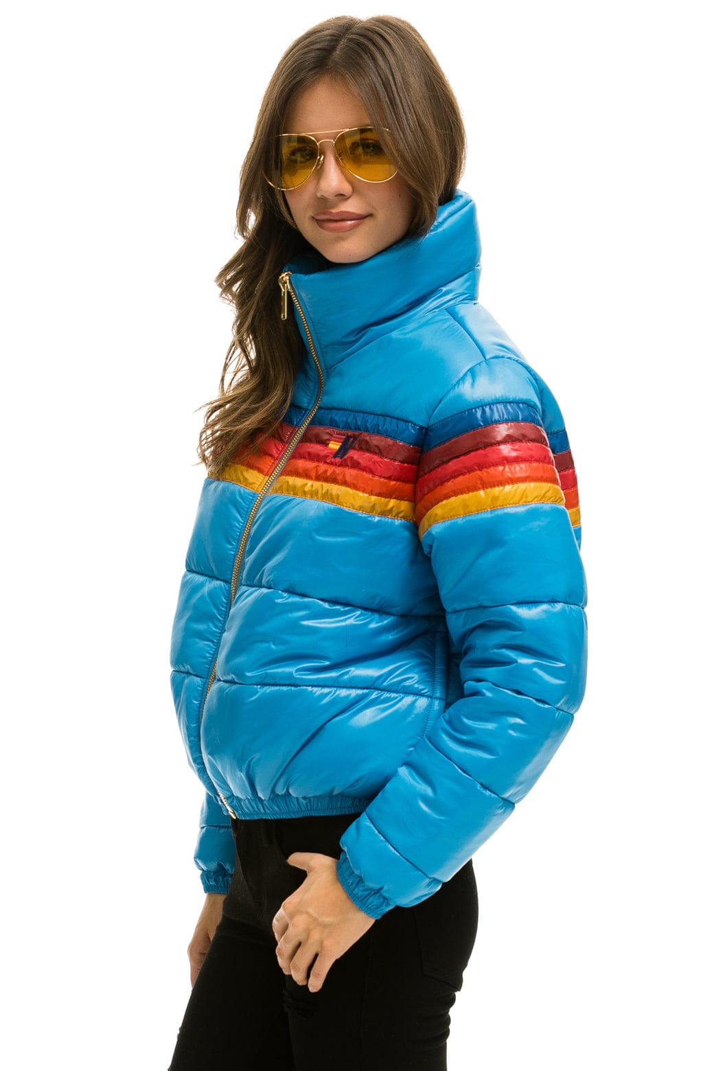 Retro 5 STRIPE APRES JACKET - GLOSSY OCEAN