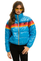 Retro 5 STRIPE APRES JACKET - GLOSSY OCEAN