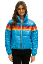 Retro 5 STRIPE APRES JACKET - GLOSSY OCEAN