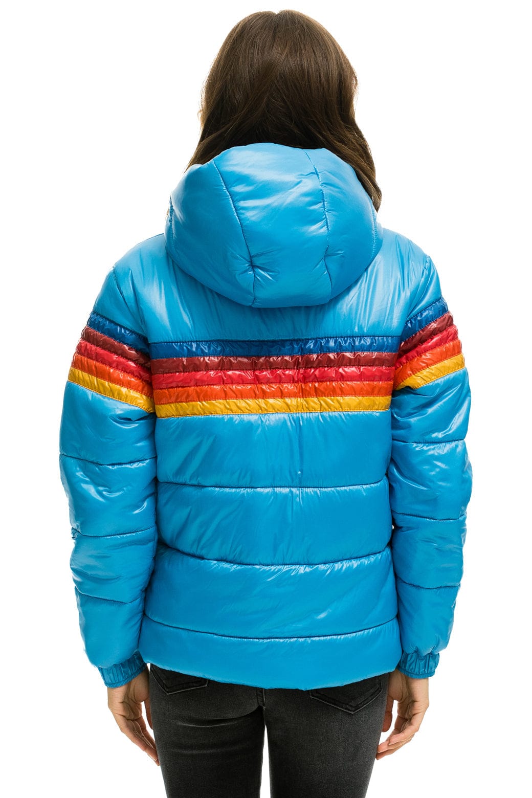 Retro 5 STRIPE TREKKER JACKET - GLOSSY OCEAN