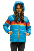 Retro 5 STRIPE TREKKER JACKET - GLOSSY OCEAN