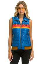 Retro WOMENS 5 STRIPE VEST - GLOSSY SNORKEL BLUE