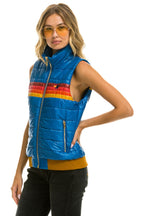 Retro WOMENS 5 STRIPE VEST - GLOSSY SNORKEL BLUE