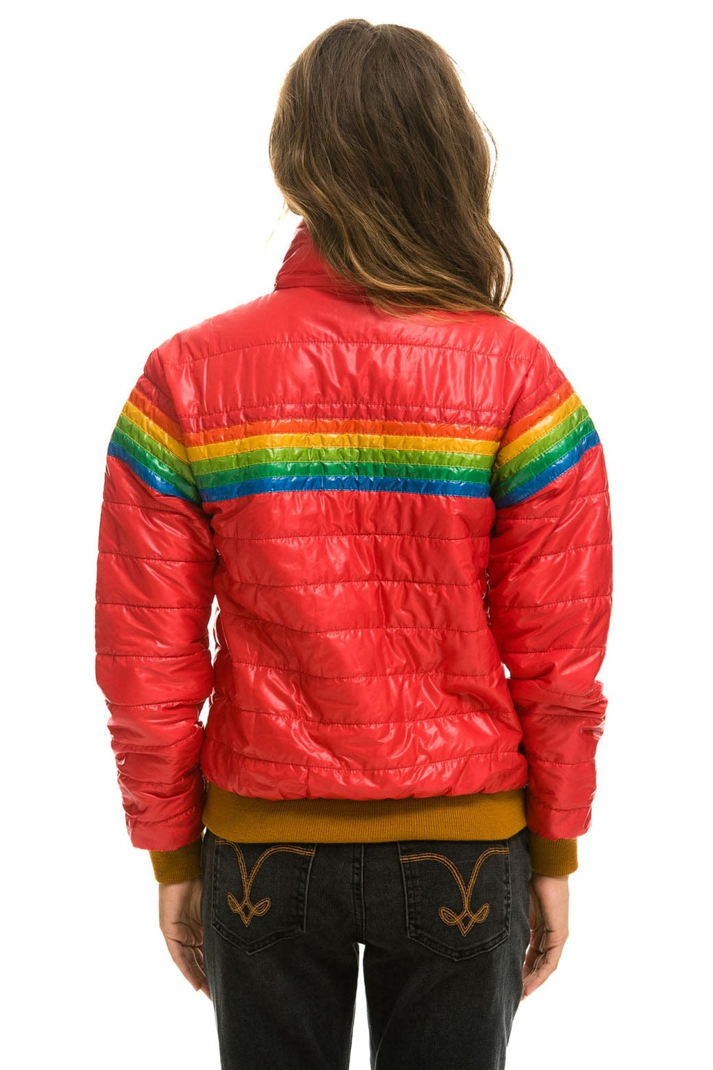 Retro 6 STRIPE JACKET - GLOSSY CHERRY