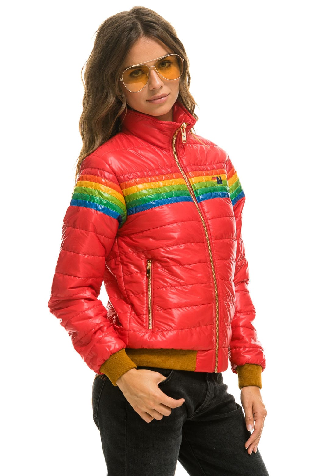 Retro 6 STRIPE JACKET - GLOSSY CHERRY