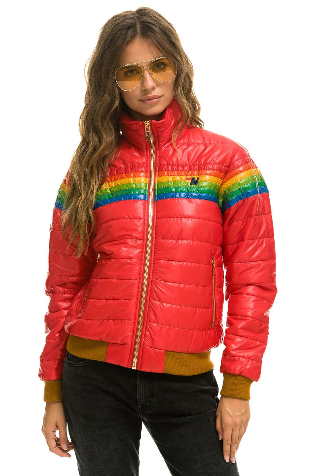 Retro 6 STRIPE JACKET - GLOSSY CHERRY