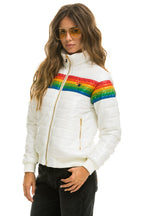 Retro 6 STRIPE JACKET - GLOSSY WHITE