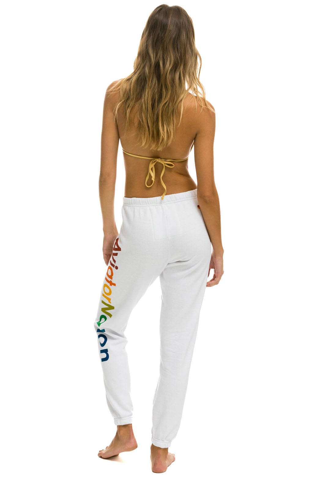 Retro AVIATOR NATION VENICE SWEATPANTS - WHITE