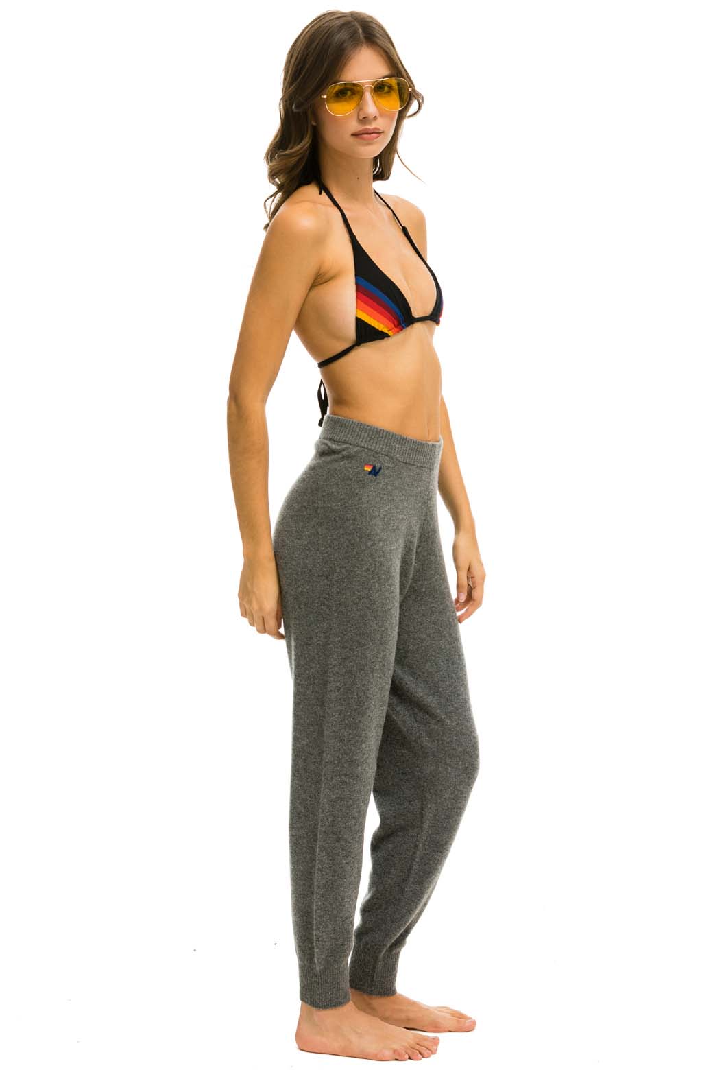 Retro BOLT CASHMERE LIGHT SWEATER PANT - DEEP HEATHER BLACK BOLT