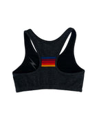 Retro BOLT EMBROIDERY SPORTS BRA - CHARCOAL