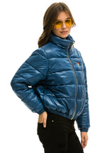 Retro BOLT LUXE APRES PUFFER JACKET - GLOSSY DEEP BLUE