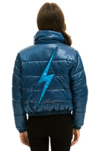 Retro BOLT LUXE APRES PUFFER JACKET - GLOSSY DEEP BLUE
