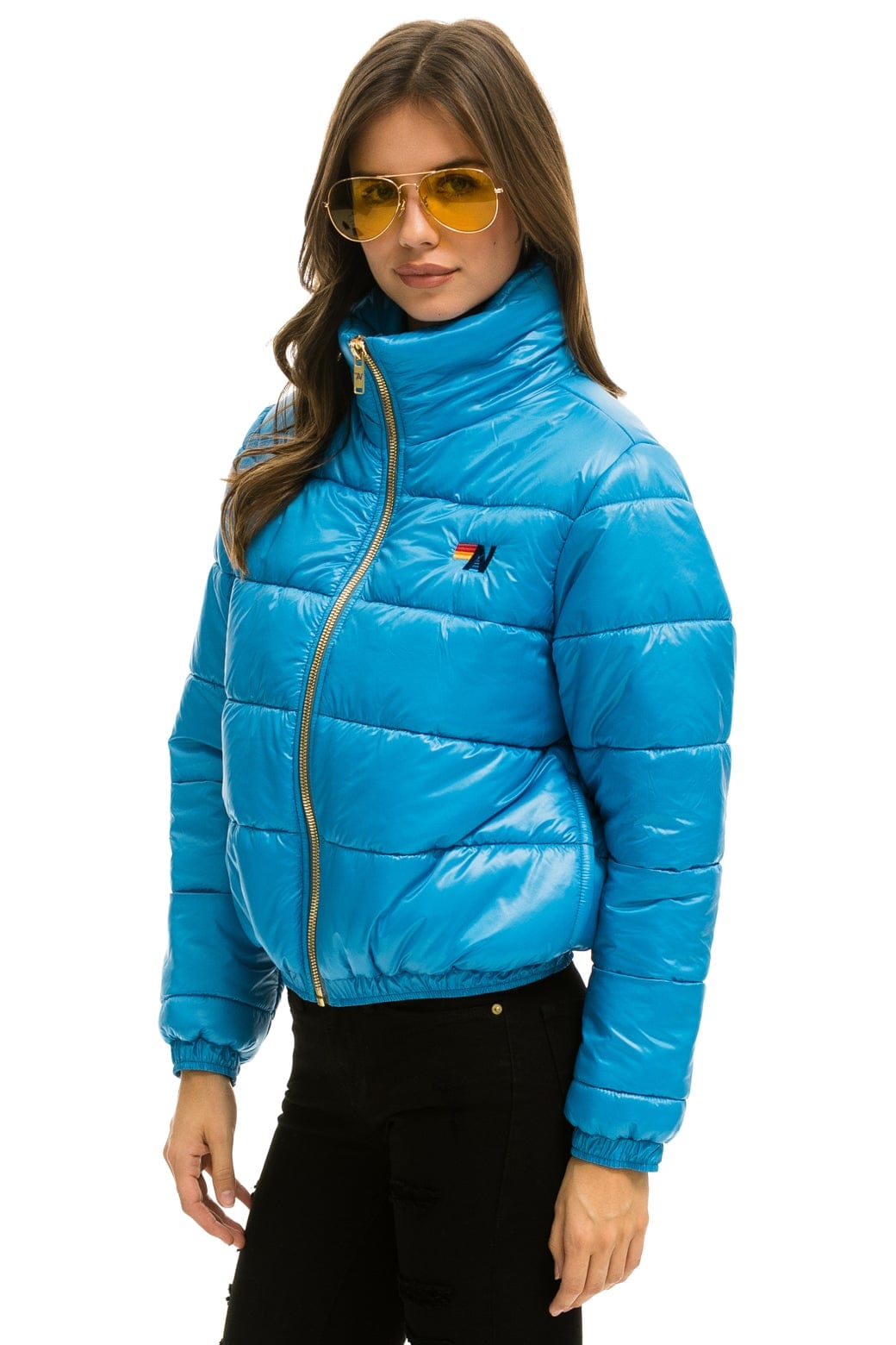 Retro BOLT LUXE APRES PUFFER JACKET - GLOSSY OCEAN
