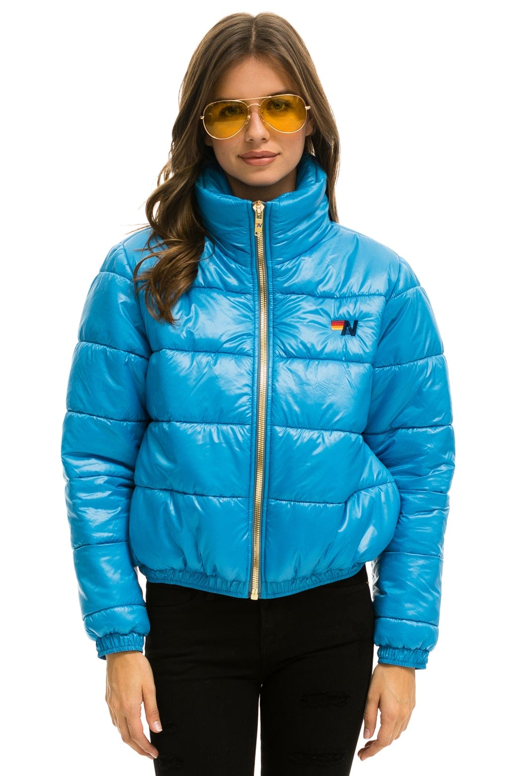 Retro BOLT LUXE APRES PUFFER JACKET - GLOSSY OCEAN