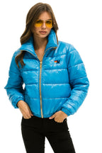 Retro BOLT LUXE APRES PUFFER JACKET - GLOSSY OCEAN