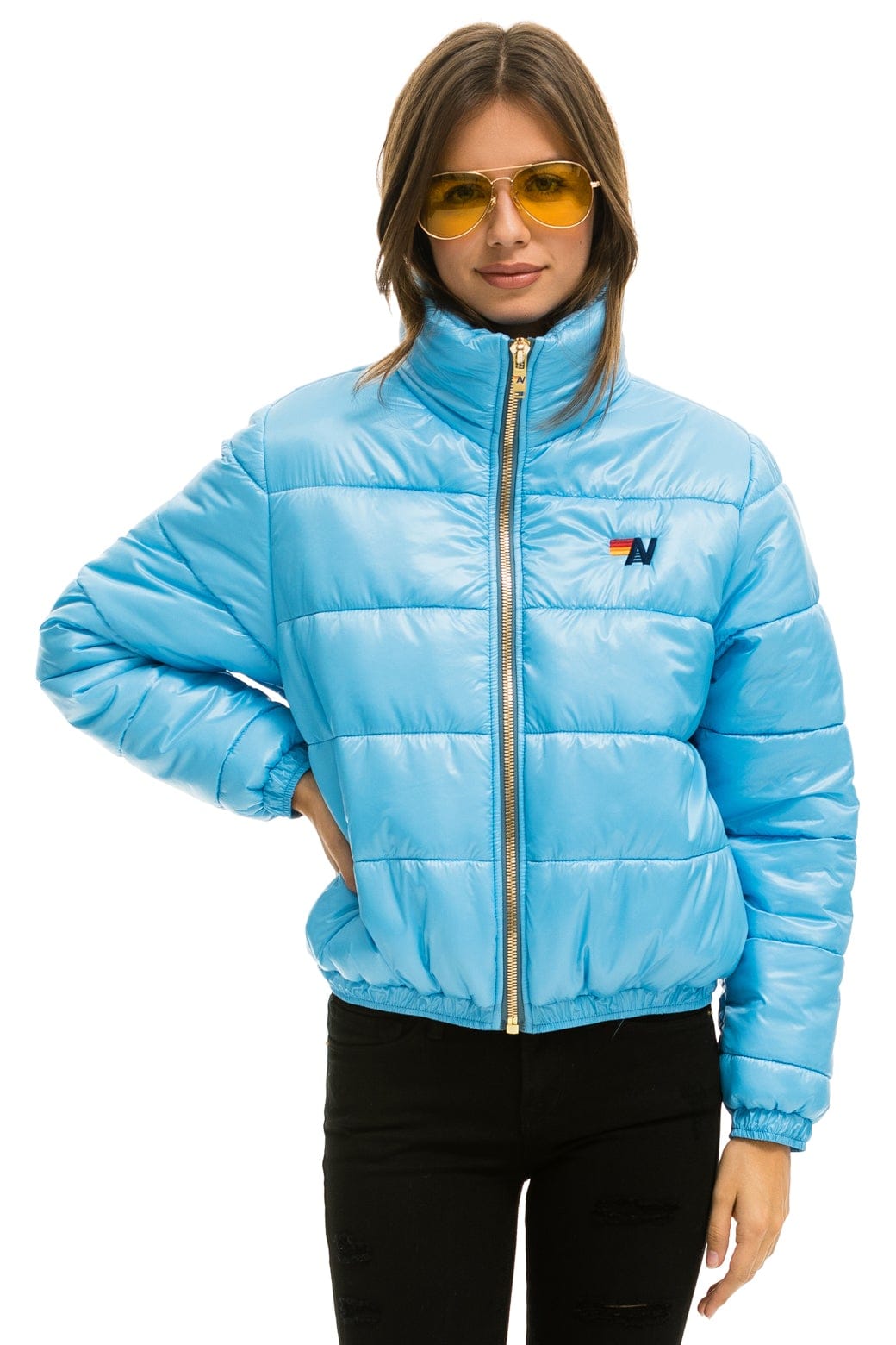Retro BOLT LUXE APRES PUFFER JACKET - GLOSSY SKY