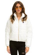 Retro BOLT LUXE APRES PUFFER JACKET - GLOSSY WHITE