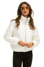 Retro BOLT LUXE APRES PUFFER JACKET - GLOSSY WHITE