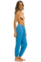 Retro QUILTED SWEATPANTS - OCEAN