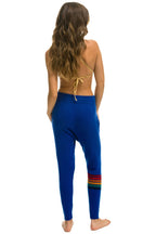 Retro RAINBOW 6 STRIPE CASHMERE RELAXED FIT PANT - LAPIS