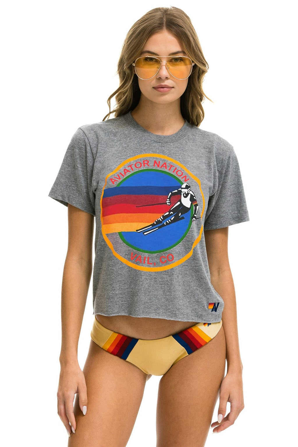 Retro SIGNATURE VAIL BOYFRIEND TEE - HEATHER