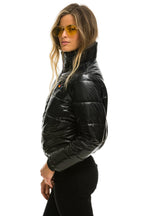 Retro SUNBURST APRES PUFFER JACKET - GLOSSY BLACK
