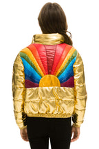 Retro SUNBURST APRES PUFFER JACKET - GLOSSY GOLD