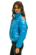 Retro SUNBURST APRES PUFFER JACKET - GLOSSY OCEAN
