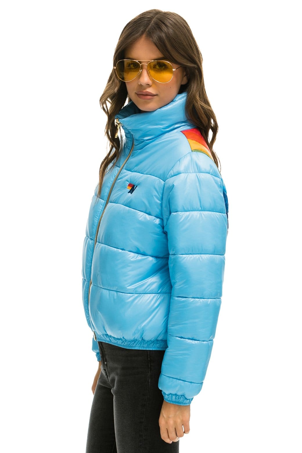 Retro SUNBURST APRES PUFFER JACKET - GLOSSY SKY