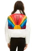Retro SUNBURST APRES PUFFER JACKET - GLOSSY WHITE