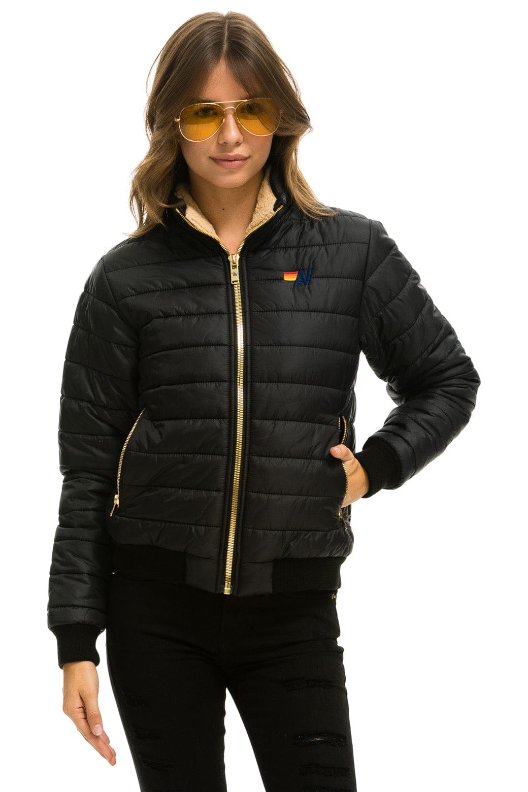 Retro SUNBURST JACKET - GLOSSY BLACK